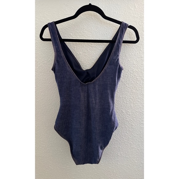 KARLA COLLETTO Denim V-Neck Underwire One-Piece Swimsuit - Picture 3 of 16